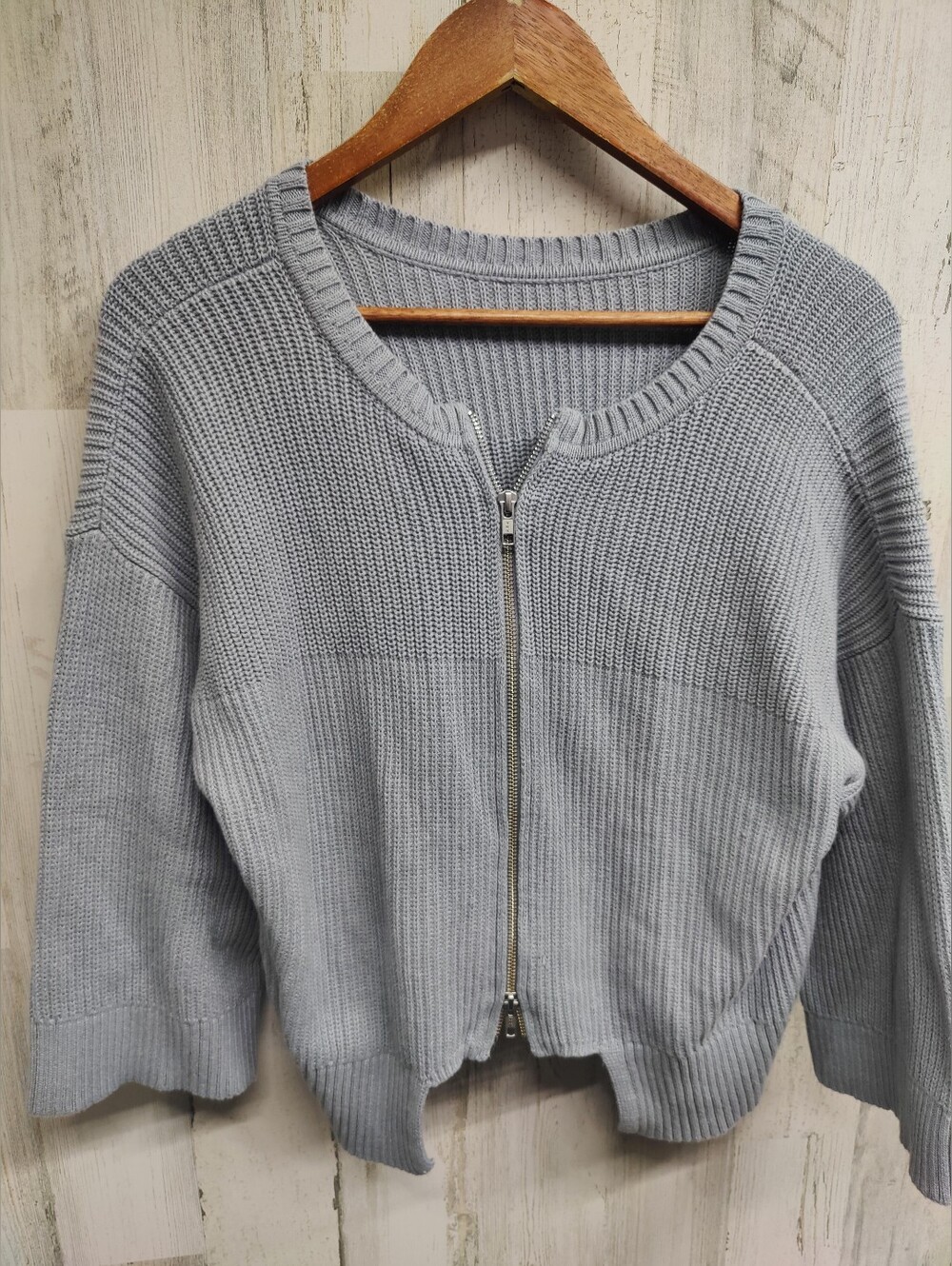 Cabi Fair Play Reversible Zip Up Sweater Women's Medium Cropped Style 3522